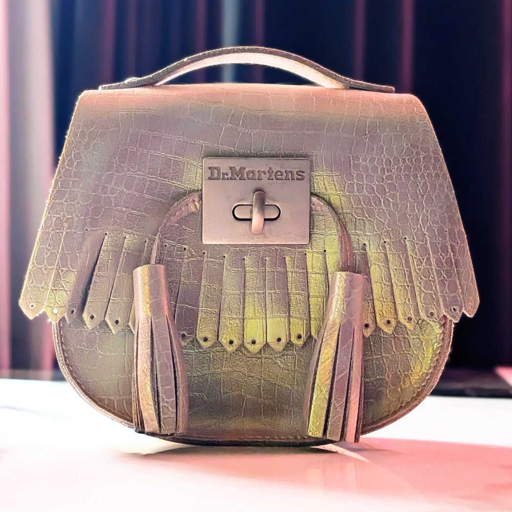 Doc Dr. Martens Pink Iridescent Croc Bag Rare